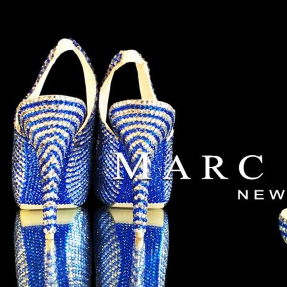NWT Marc Defang Crystal Slingback Heels NIB - Picture 5 of 6